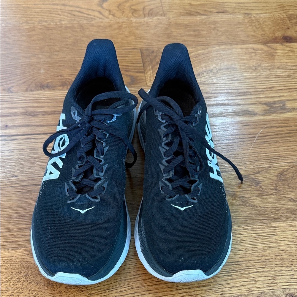 HOKA Mach 5 Running Shoes Black Gray Women’s 8.5B Lightweight Road Trainer